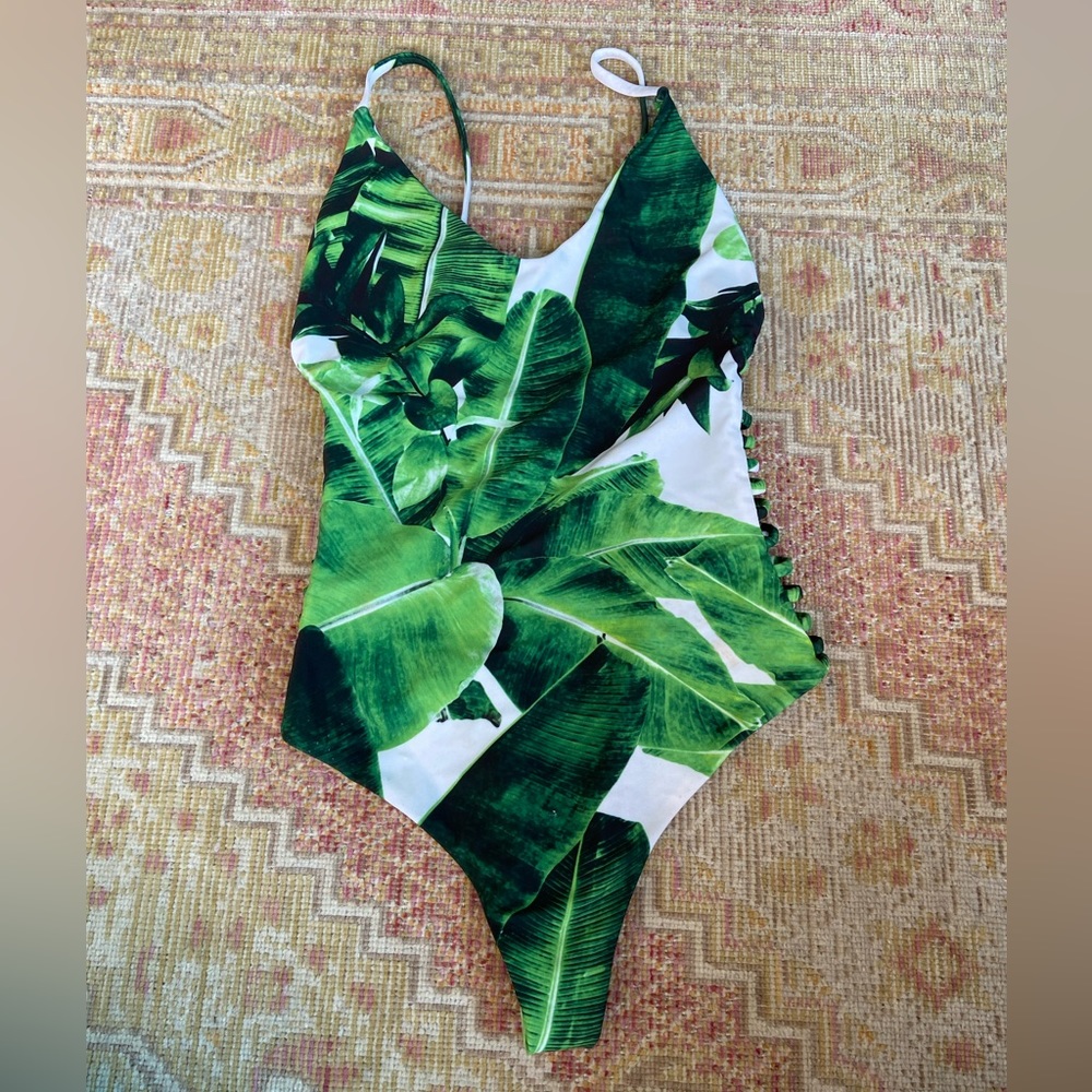 Stone Fox Swim banana leaf one piece